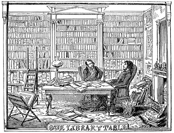 Cruikshank_1842_Ainsworth-Magazine_Our-Library-Table