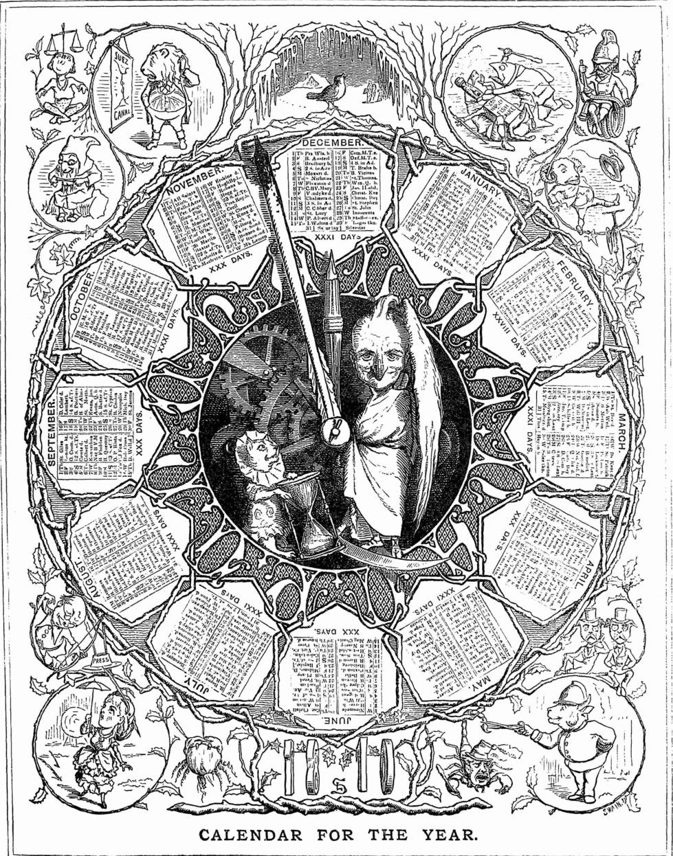 1870.01.01_Punch_Calendar for the Year